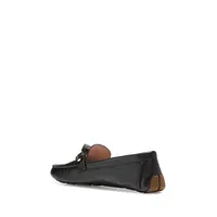 Grand Series Evelyn Bow Leather Driver Loafers