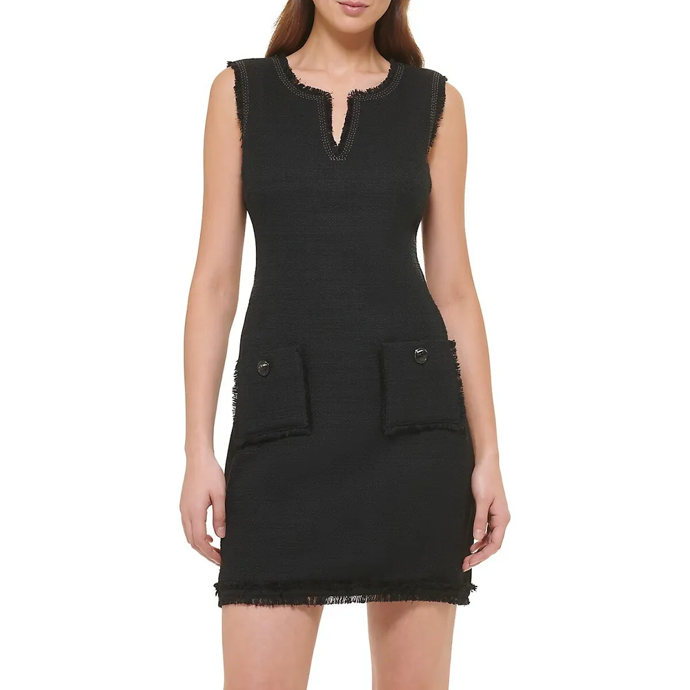 KARL LAGERFELD PARIS Tweed Pocket Dress