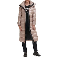 Longline Belted Puffer Jacket