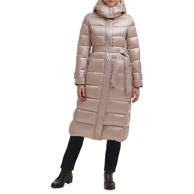 Longline Belted Puffer Jacket