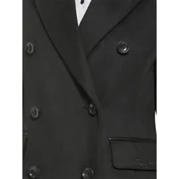 Wool-Blend Double-Breasted Maxi Coat