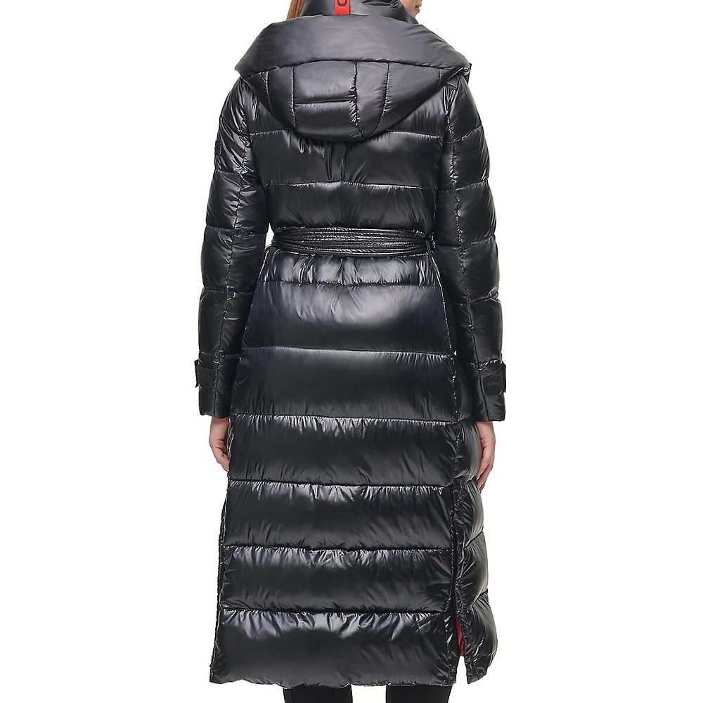 Longline Belted Puffer Jacket