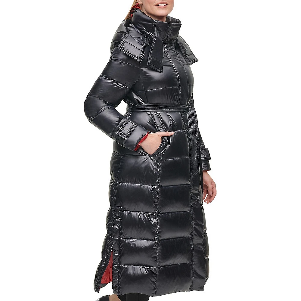 Longline Belted Puffer Jacket