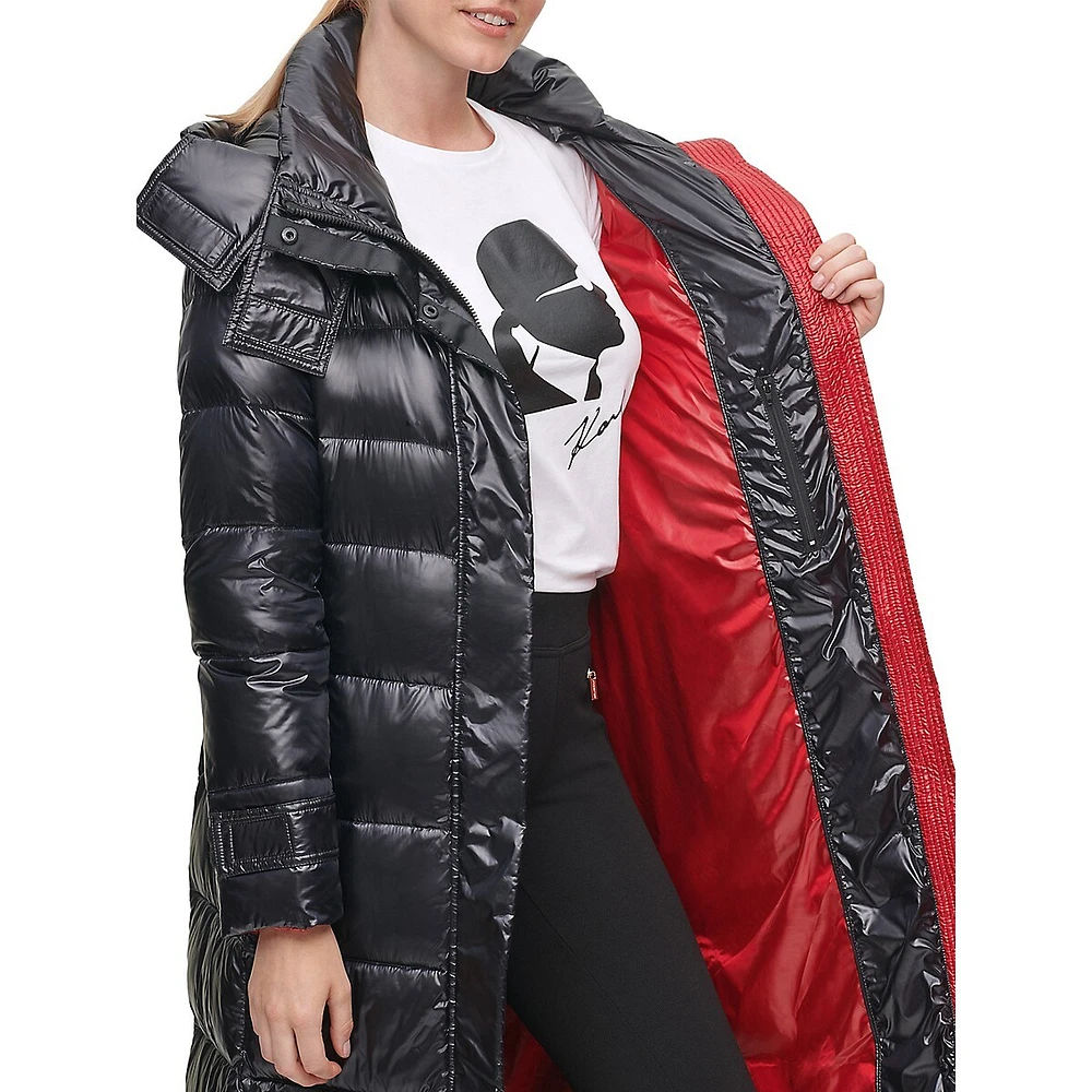 Longline Belted Puffer Jacket