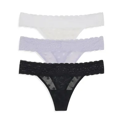 Dare 3-Pack Lace Thongs