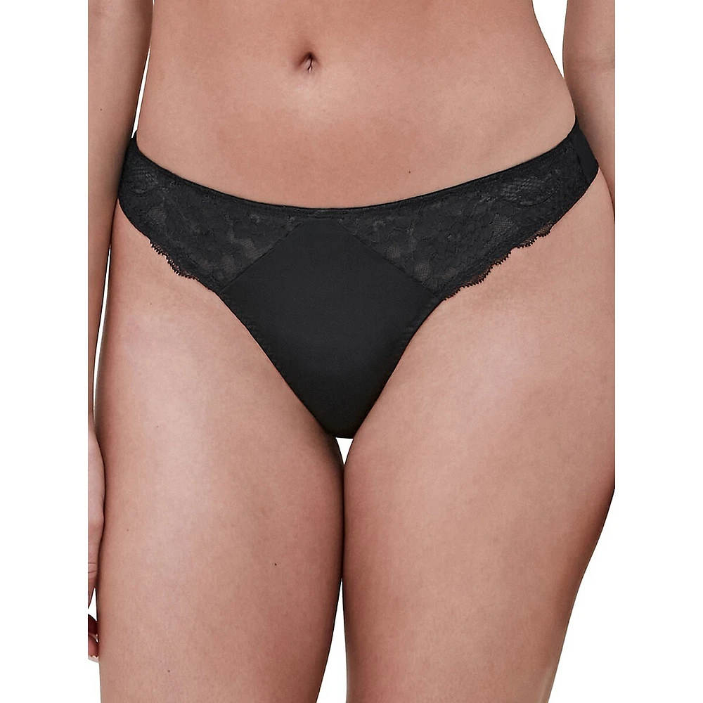 Minx Signature-Lace-Panel Thongs