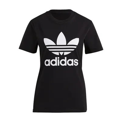 T-shirts adidas Originals Love Unites Crop-Trefoil Black