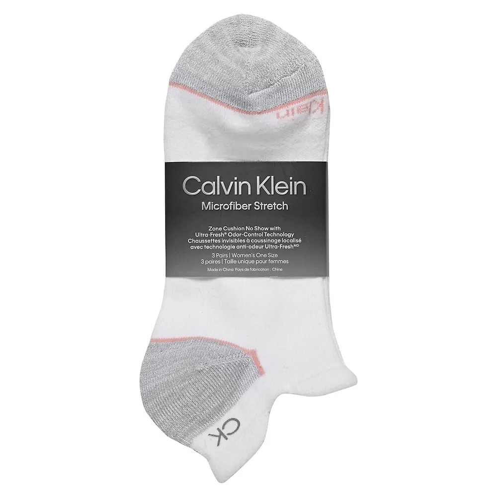 Women's 3-Pair Zoned-Cushion No-Show Socks Pack
