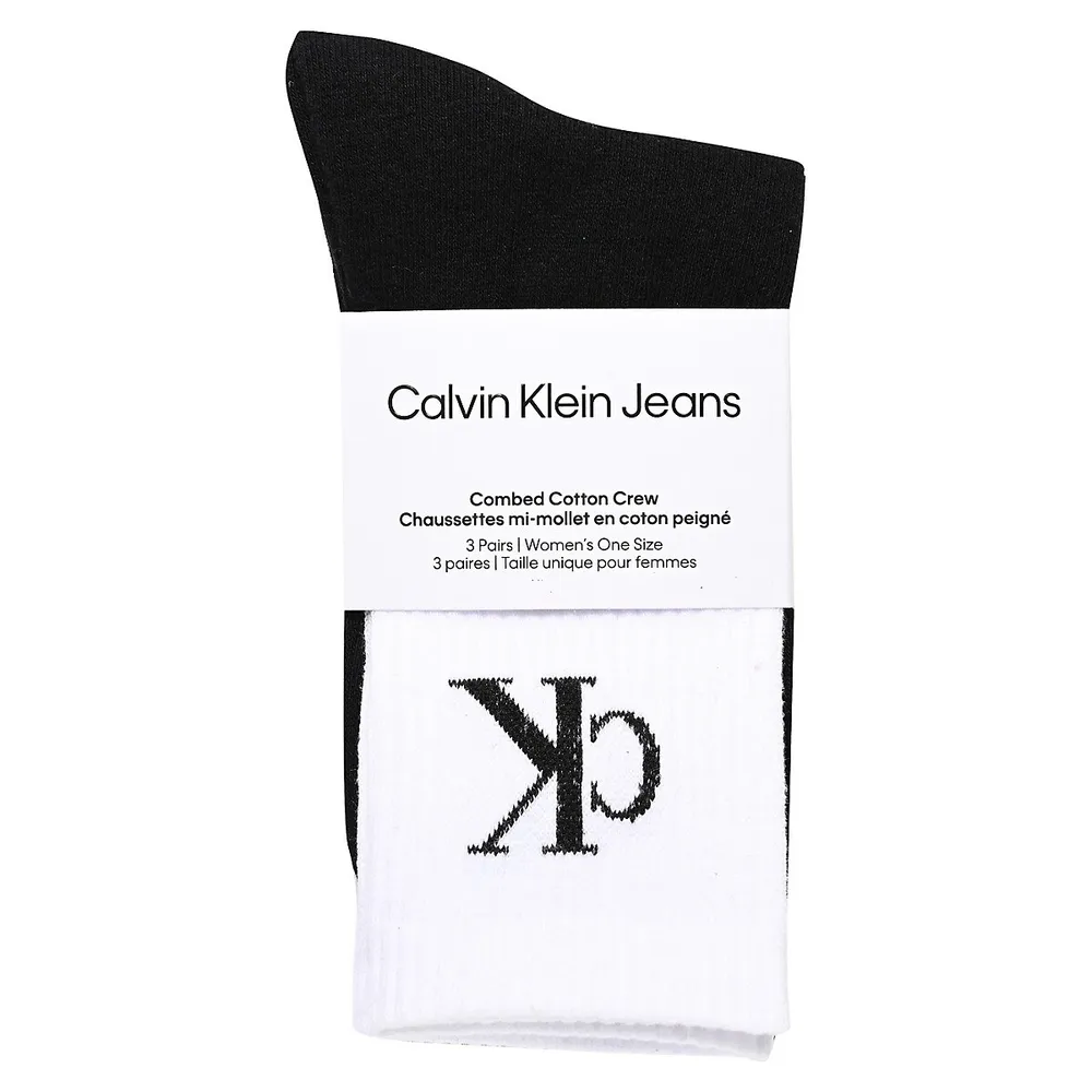 Calvin Klein Women's Combed Cotton Crew Socks 10-pair