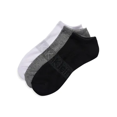Women's Mainline 3-Pair Cushion No-Show Ankle Socks Pack