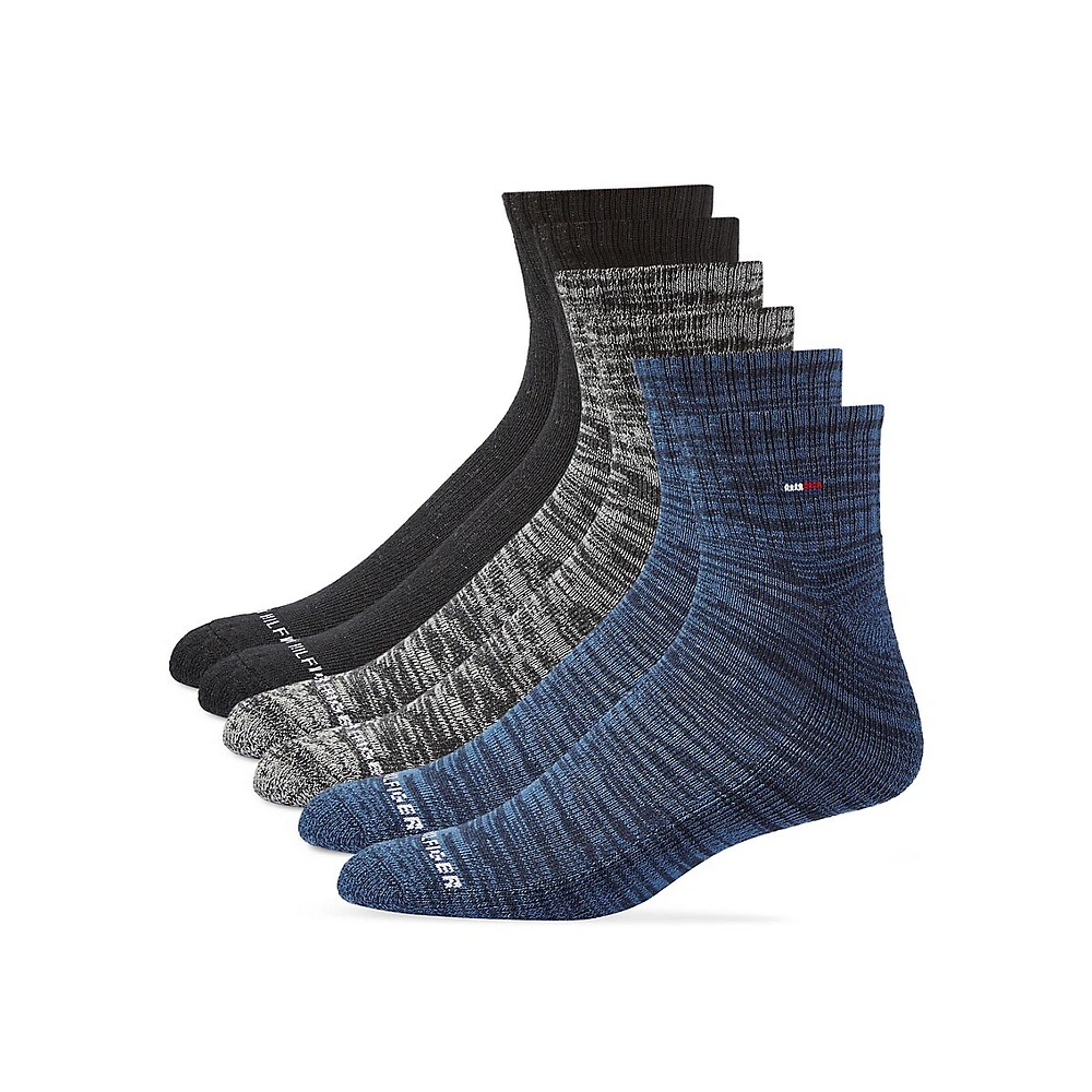 Men's 6-Pair Athletic Quarter Socks Pack