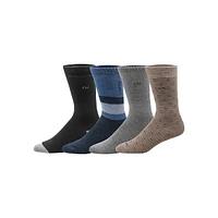 Men's 4-Pair Dress Crew Socks