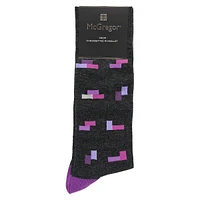 Men's Colourblock Novelty Crew Socks