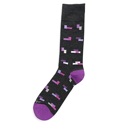 Men's Colourblock Novelty Crew Socks