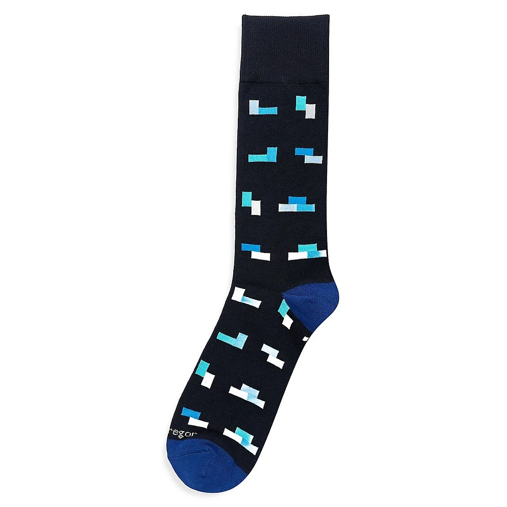 Men's Colourblock Novelty Crew Socks