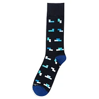 Men's Colourblock Novelty Crew Socks