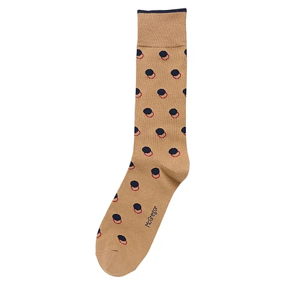 Men's Neat Dot Crew Dress Socks