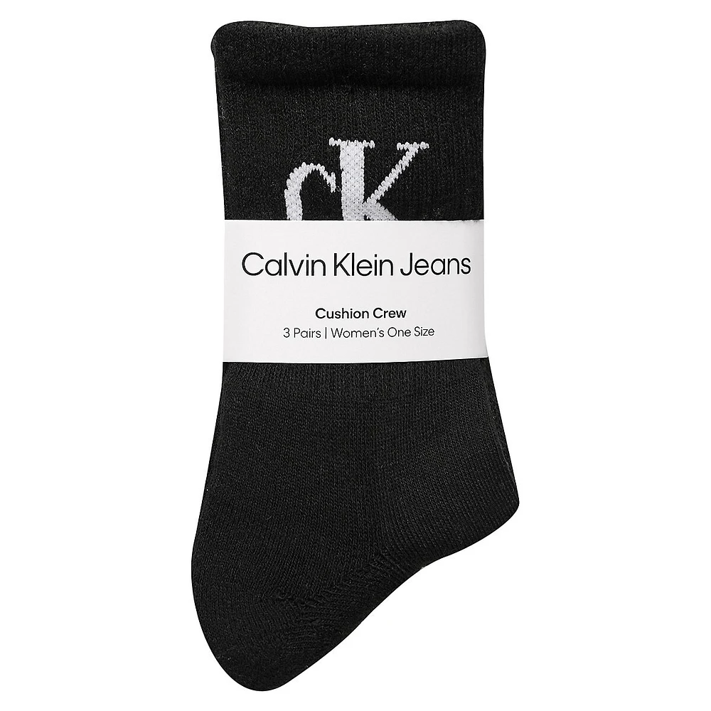 Women's 3-Pair Cushion Crew Socks