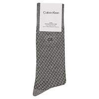 Men's Flat-Knit Dress Crew Socks