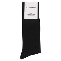 Men's Flat-Knit Dress Crew Socks