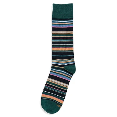 Men's Striped Dress Crew Socks