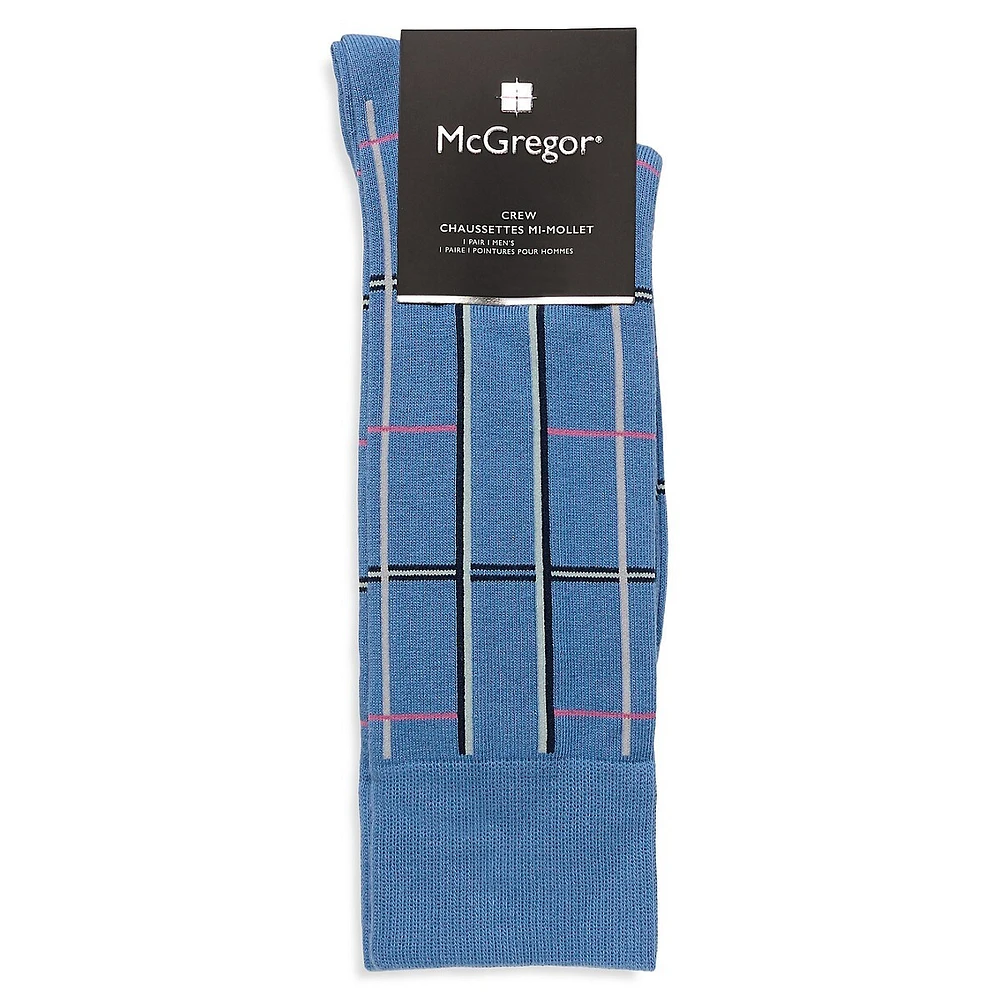 Men's Plaid Crew Socks