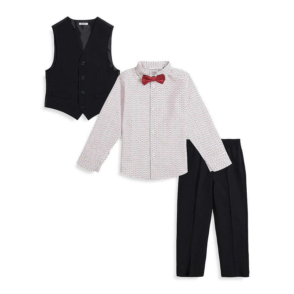 Little Boy's 4-Piece Stretch Performance Vest Set