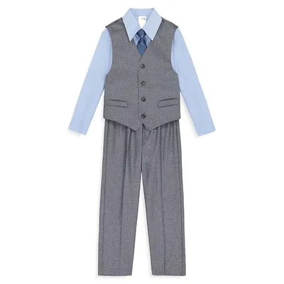 Little Boy's 4-Piece Vest Set