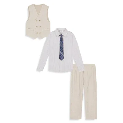 Little Boy's 4-Piece Vest Set