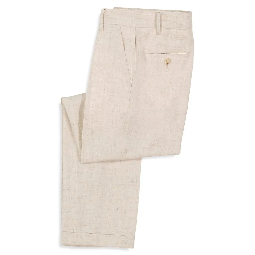 Boy's Antique Heather Cuffed Suit Pants