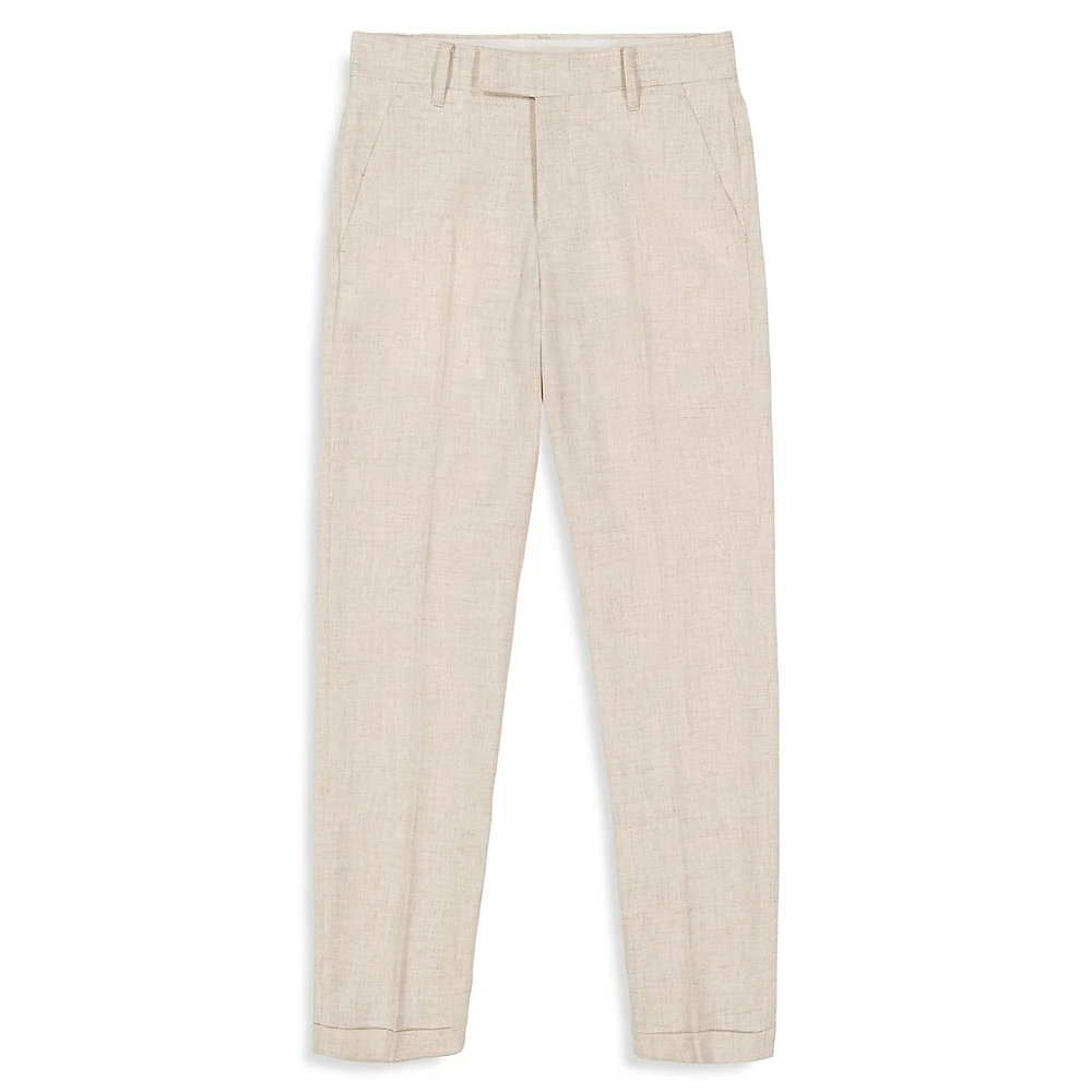 Boy's Antique Heather Cuffed Suit Pants