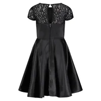 Little Girl's Lace & Satin Fit-&-Flare Party Dress