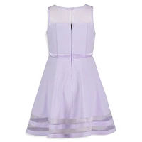 Little Girl's Sleeveless Illusion Mesh Dress