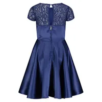 Girl's Lace & Satin Fit-&-Flare Party Dress