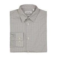 Boy's Stretch Houndstooth-Print Shirt