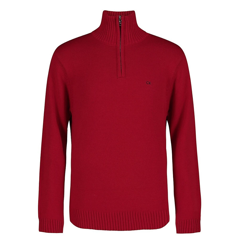 Boy's Quarter-Zip Sweater