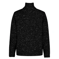 Boy's Quarter-Zip Space-Dye Sweater