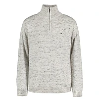 Boy's Quarter-Zip Space-Dye Sweater