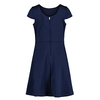 Robe ajustée et évasée en crêpe de plongée pour fille