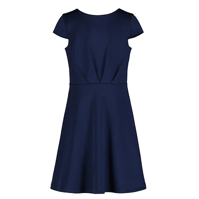 Girl's Scuba Crepe Fit-&-Flare Dress