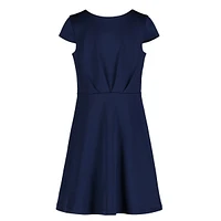 Robe ajustée et évasée en crêpe de plongée pour fille