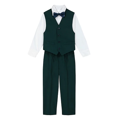 Little Boy's 4-Piece Sharkskin Vest Set