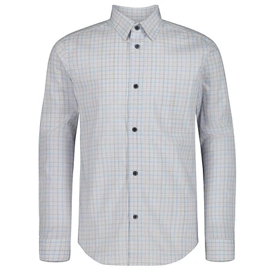 Boy's Stretch-Cotton Plaid Shirt