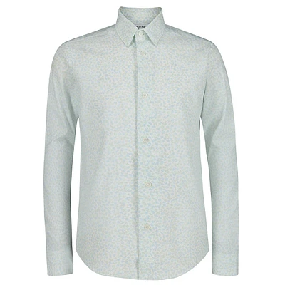 Boy's Stretch-Poplin Floral Shirt