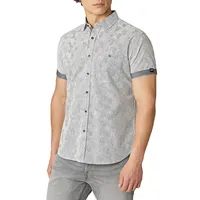 Short-Sleeve Geometric Print Shirt