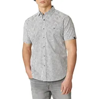 Short-Sleeve Geometric Print Shirt