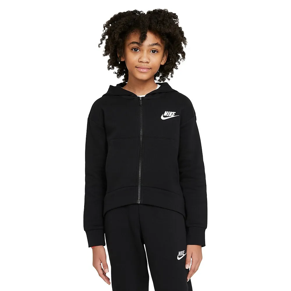 Girl's Sportswear Club Fleece Full-Zip Hoodie