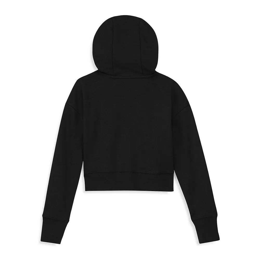 Girl's French Terry Cropped Hoodie