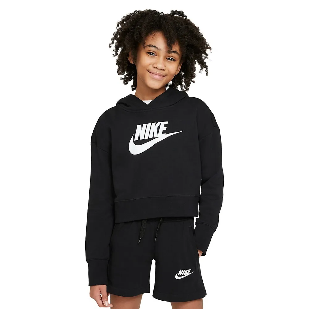 Girl's French Terry Cropped Hoodie