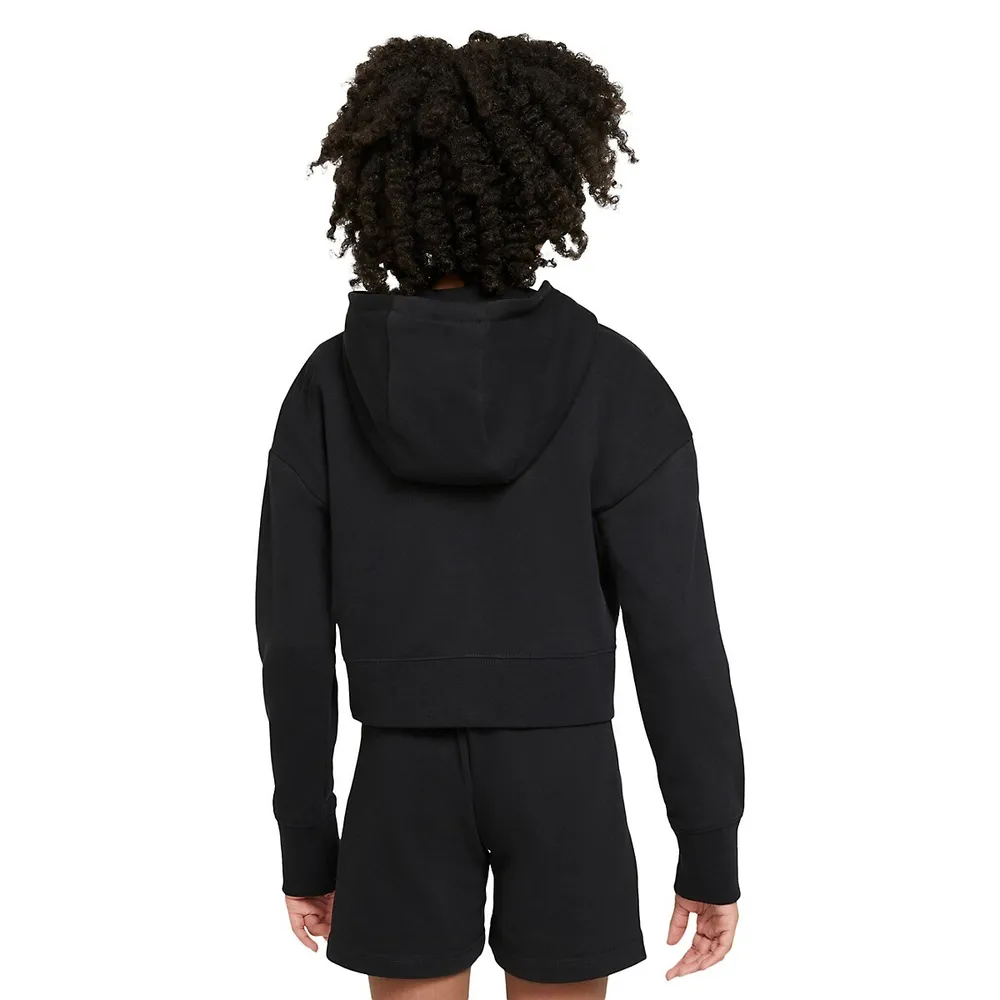 Girl's French Terry Cropped Hoodie